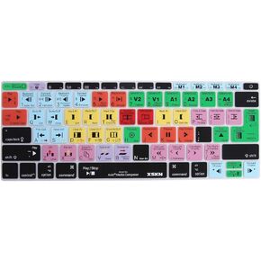 XSKN Avid Media Composer Shortcut Silicone Keyboard Skin Cover for 2015 MacBook 12 Inch A1534 for 2016 MacBook Pro 13.3 Inch A1708 US EU Common Version