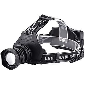 Ultra-Bright LED Rechargeable Headlamp – 90,000 Lumens, 12-Hour Runtime, 7500mAh Battery, 5 Light Modes, 90° Adjustable, 800m Beam Distance, Waterproof for Camping, Hiking, Climbing