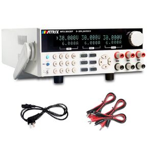 MATRIX Programmable DC Power Supply Variable, MPS-6033XP 60V 3A Triple Output Bench Power Supply 540W, Adjustable Lab DC Power Supply with 3 Channels, 1mV/1mA Resolution with LAN, SENSE, RS232 and USB