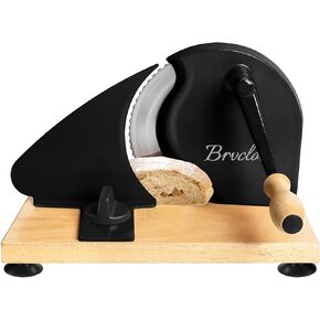 Manual Bread Slicer for Homemade Sourdough Bread, Adjustable Thickness, Evenly Slicing, Hand Crank Bread Slicer with Scale Line and Suction Cup, Sharp Blade, Suitable for Sourdough, Crusty Bread, Etc