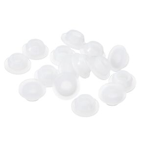 uxcell 18Pcs Silicone Plugs, Rubber Round Snap in Locking Hole Plugs for 22-24mm Hole, Hole Stoppers Waterproof Hole Plug for Metal Tube, Furniture End Caps Inserts, Translucent