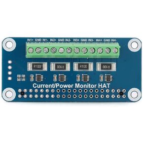 Sense HAT for Raspberry Pi Current Voltage Power Consumption Monitor with 12 Bit ADC, 40Pin GPIO Extension Header and I2C/SMBus Interface, Support Measure Bidirectional Current