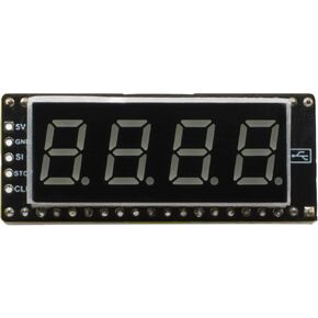 PICO-8SEG-4B-LED, Red Digital Tube Display Module,74HC595 Driver Chip,5 Pin 4-Digit 8-Segment Display,Compatible with SPI Interface, for Raspberry Pi Pico Expansion Board