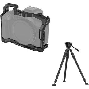 SmallRig R50 Cage for Canon + FT-S303 FreeSpeed Carbon Fiber Tripod
