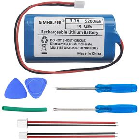 5200mah 3.7v Lithium ion Battery (Upgraded) 3.7v 5200mah Rechargeable Lithium Battery Pack Compatible for Multiple Device 3.7v 5200mah Battery with PH 2.54 & PH 2.0 JST Connector and Tool (1)