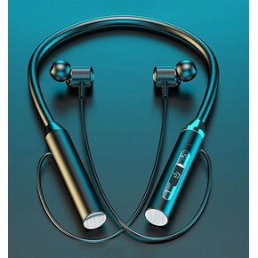 Fenix Neckband Headphones with Bluetooth for Sports, Gaming and Runing .Earbuds Waterproof Sports in-Ear True Wireless Stereo, Black, FNX-114