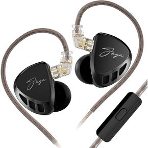 شاشة KZ Saga داخل الأذن ، السائق الديناميكي الداخلي العالي الأداء HIFI Bass IEM ، وضوح في جميع سماعات الصوت الإستريو المريحة للمهندسين الصوتيين والموسيقيين (تحسن الباس ، NOMIC)