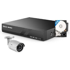 8 قناة 4K Poe Network Video Recorder لنظام كاميرات الأمان ، H.265 NVR يعمل مع 8MP/5MP/4MP/3MP/1080P كاميرات IP ، HDD 2TB المُثبت مسبقًا ، يتم تضمين كاميرا للاختبار ، In-NVR8P2TC