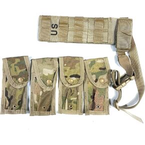 USGI MOLLE Pistolman Pocket Set OCP Multicam 4 Mag Pouches and Holster Extender