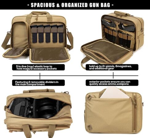 حقيبة مجموعة الأسلحة التكتيكية للمسدسات و Ammo Pistol Case Range Range Backpack Carning Magazine Ammo Gear Accessories Molle Pouch للصيد الرياضي للرياضة الخارجية in Kuwait
