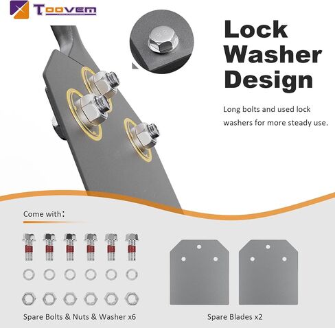2 Pcs SDS Plus Floor Scraper Replacement Blades, TOOVEM 4 Inch Wide Tile Thinset & Adhesives Removal Blades with Bolts, Nuts, and Washers for 4" x 10" SDS Plus Floor Scrapers in Kuwait