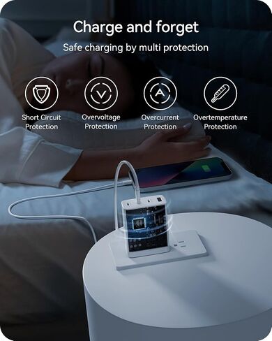 100 واط USB C شاحن كتلة شحن سريع GaN PD3.0 QC3.0/2.0 نوع C محول طاقة متعدد المنافذ - 4 منافذ USBC للكمبيوتر المحمول الذكي - متوافق مع MacBook Pro Air iPhone 14/13/12 Pro Max iPad Samsung in Kuwait