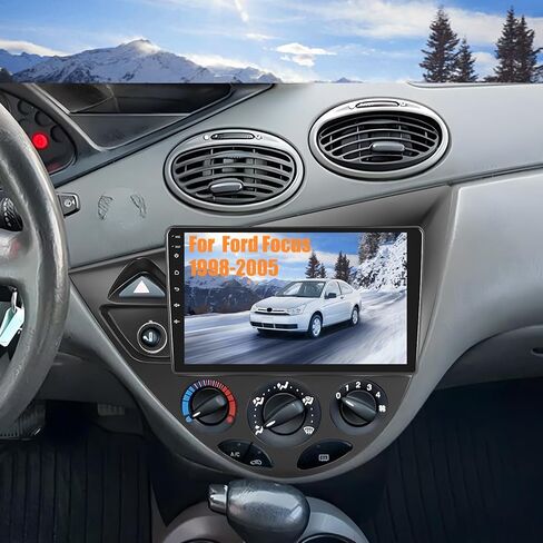 Roinvou 2+64G Android Auto Radio for Ford Fiesta 95-01/Focus 98-04, 9" Car Screen in-Dash GPS Navigation with Wireless CarPlay Android Auto Mirror Link WiFi Bluetooth FM RDS Radio Backup Camera in Saudi Arabia