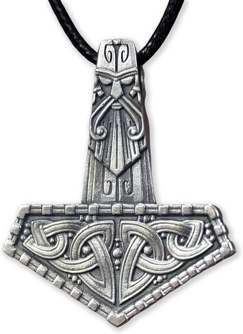 مجوهرات Baldur - قلادة قلادة مطرقة فايكنغ ثورس - قلادة قلادة Mjölnir Thor مطروقة تميمة واقية - قلادة ثور - هدايا ثور للرجال - قلادة فايكنغ للرجال in Kuwait