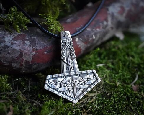 مجوهرات Baldur - قلادة قلادة مطرقة فايكنغ ثورس - قلادة قلادة Mjölnir Thor مطروقة تميمة واقية - قلادة ثور - هدايا ثور للرجال - قلادة فايكنغ للرجال in Kuwait