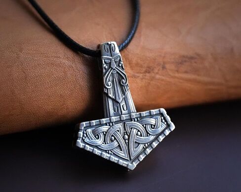 مجوهرات Baldur - قلادة قلادة مطرقة فايكنغ ثورس - قلادة قلادة Mjölnir Thor مطروقة تميمة واقية - قلادة ثور - هدايا ثور للرجال - قلادة فايكنغ للرجال in Kuwait