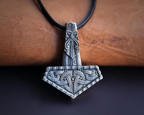مجوهرات Baldur - قلادة قلادة مطرقة فايكنغ ثورس - قلادة قلادة Mjölnir Thor مطروقة تميمة واقية - قلادة ثور - هدايا ثور للرجال - قلادة فايكنغ للرجال in Kuwait
