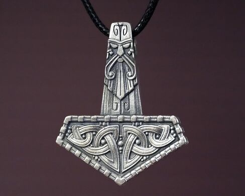 مجوهرات Baldur - قلادة قلادة مطرقة فايكنغ ثورس - قلادة قلادة Mjölnir Thor مطروقة تميمة واقية - قلادة ثور - هدايا ثور للرجال - قلادة فايكنغ للرجال in Kuwait
