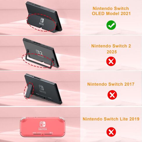 Fintie Flip Case for Nintendo Switch OLED Model - [Screen Safe] Slim Protective Soft TPU Shell with Magnetically Detachable Front Cover & Ergonomic Grip for Switch OLED Model 2021 (Dont Touch) in Kuwait