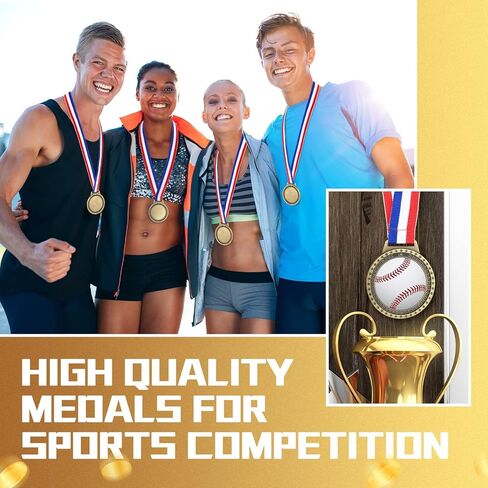 Sasylvia 60 Pcs Blank Award Medals with Neck Ribbons Create Your Own Medals Kit Cheer Medals Winner Medals Participation Trophy Metal Gifts for Soccer Football Party Game in Kuwait