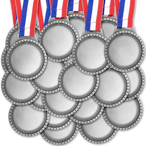 Sasylvia 60 PCS Award Award Medals مع شرائط الرقبة إنشاء ميداليات الخاصة بك ميداليات ميداليات الميداليات الفائز بالميداليات المشاركة الكأس المعدنية للعبة كرة قدم لكرة القدم in Kuwait