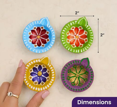 IndoTribe 12Pc Diwali Diyas for Decoration Diwali Decorations for Home Diwali Lights Diwali Decor Diwali Diya Diwali Candle Diwali Gifts for Friends Clay Diya for Diwali Tea Lights Diwali Diya in Saudi Arabia