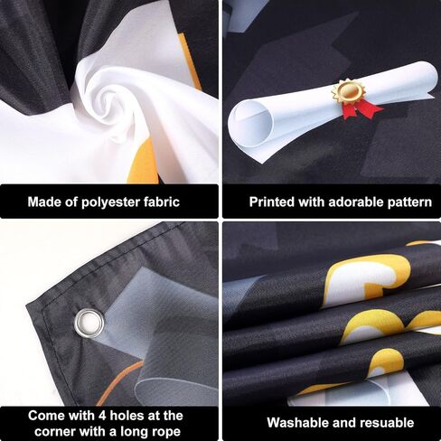 Newwiee Graduation Photo Banner 73 x 44 Inch Grad Personalized Banner Congratulations Grad Decorations Class of 2025 DIY Graduate Picture Backdrop Sign for School Graduation Party Supplies(Black) in Saudi Arabia