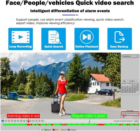 8MP 4K Security Camera System, 8CH NVR Recorder with AI Face Vehicle Detection, UHD IP PoE Cameras with Color Night, Spk Work with Xmeye Pro for Home Business Surveillance, 3TB HDD (8 Camera Kit) in Saudi Arabia