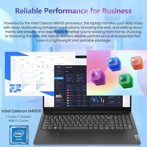 Lenovo V15 Gen 2 15.6" FHD Portable Business Laptop, Intel N4500, 16GB RAM, 1TB SSD, HDMI, Wi-Fi, Webcam, Windows 11 Pro, Black in Saudi Arabia