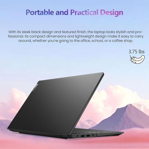 Lenovo V15 Gen 2 15.6" FHD Portable Business Laptop, Intel N4500, 16GB RAM, 1TB SSD, HDMI, Wi-Fi, Webcam, Windows 11 Pro, Black in Saudi Arabia