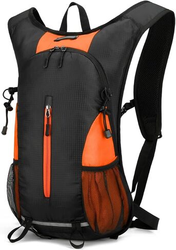 25L Ultralight Lightweight Waterproof HikingBackpack Foldable Travel Camping Hiking Outdoor Sports Backpack Daypack with reflective strips(black) in Saudi Arabia
