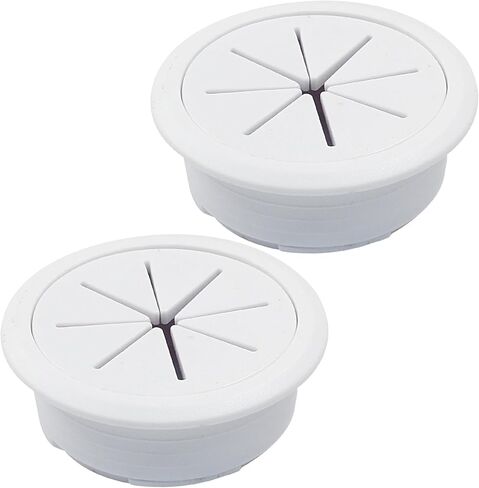 Zorfeter 2 قطعة حلقة مكتب مرنة سوداء مقاس 5.08 سم، منظم كابلات غطاء فتحة سلك السلك للكابلات ومعدات سطح المكتب وكابلات طاولة المكتب والمنزل in Kuwait