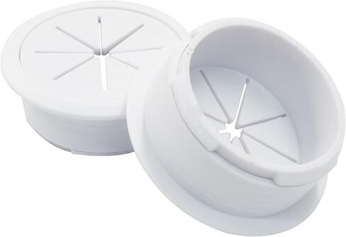 Zorfeter 2 قطعة حلقة مكتب مرنة سوداء مقاس 5.08 سم، منظم كابلات غطاء فتحة سلك السلك للكابلات ومعدات سطح المكتب وكابلات طاولة المكتب والمنزل in Kuwait