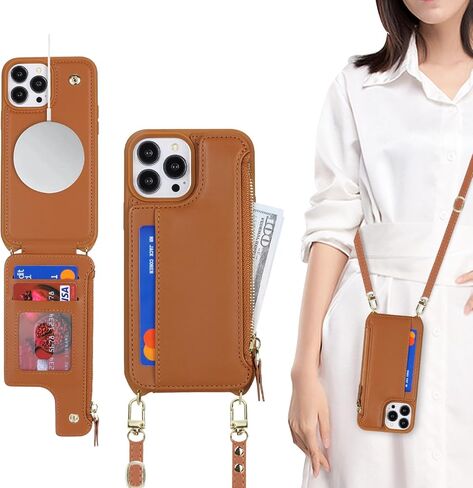 for iPhone 11 Pro Max Case with Zipper Card Holders and Strap for Women, iPhone 11 Pro Max Phone Case Wallet Compatible PU Leather Button Flip Shockproof Wallet Case for Men-Wine Red in Kuwait