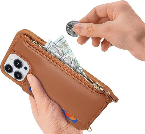 for iPhone 11 Pro Max Case with Zipper Card Holders and Strap for Women, iPhone 11 Pro Max Phone Case Wallet Compatible PU Leather Button Flip Shockproof Wallet Case for Men-Wine Red in Kuwait