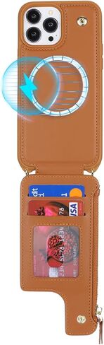 for iPhone 11 Pro Max Case with Zipper Card Holders and Strap for Women, iPhone 11 Pro Max Phone Case Wallet Compatible PU Leather Button Flip Shockproof Wallet Case for Men-Wine Red in Kuwait