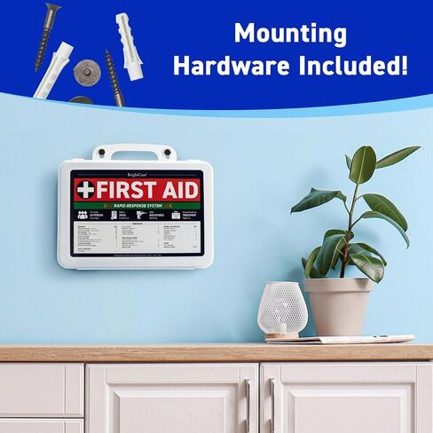 Professional First Aid Kit for Workplace, Wall Mountable & Portable with Hard Case, OSHA Compliant for Businesses, Office, Restaurants, Work Vehicles, Retail & Service Spaces - 280 Piece - Large in Kuwait