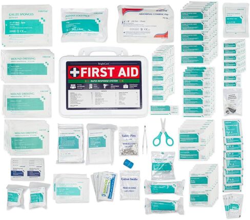 Professional First Aid Kit for Workplace, Wall Mountable & Portable with Hard Case, OSHA Compliant for Businesses, Office, Restaurants, Work Vehicles, Retail & Service Spaces - 280 Piece - Large in Kuwait
