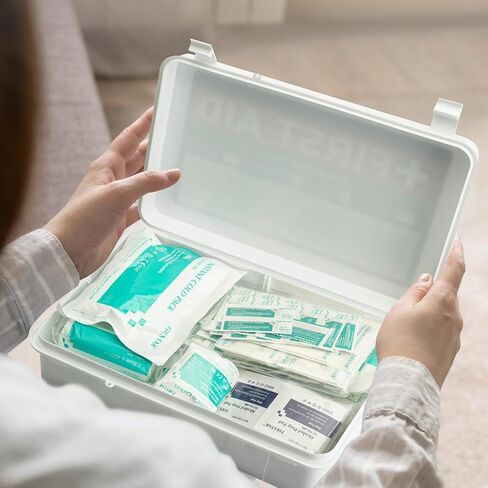 Professional First Aid Kit for Workplace, Wall Mountable & Portable with Hard Case, OSHA Compliant for Businesses, Office, Restaurants, Work Vehicles, Retail & Service Spaces - 280 Piece - Large in Kuwait