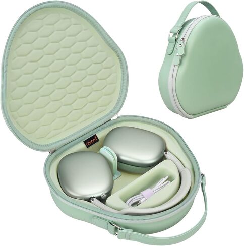 Canboc Airpods Max Case for Apple AirPods Max Headphone, Hard Carrying Smart Headphones Case, Extra Space fits Cable, Charger, Pink (PU) in Kuwait