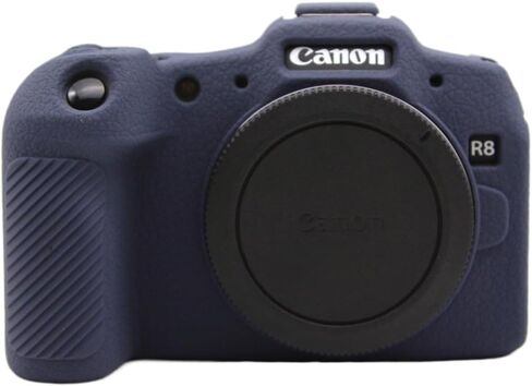 Camera Case for Canon EOS R8 - Protective Silicone DSLR Skin Cover, Detachable Cage, Shockproof, Dustproof (Brown) in Saudi Arabia