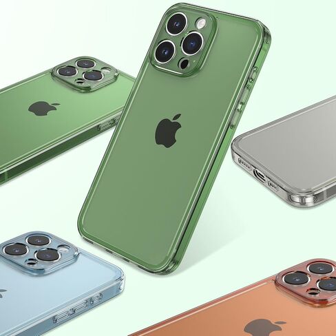 حالة Ztofera لـ iPhone 16 Pro 6.3 بوصة ، واضحة من السيليكون الناعم الصمام الواقي من الأماكن الشفافة - الأخضر in Kuwait