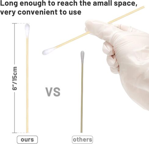 500PCS Gun Cleaning Swabs in Storage Box - Lint Free Pistol Cleaning Swabs - Gun Cleaning Cotton Swab with Bamboo Handle - Highly Absorbent Gun Cleaning Supplies Swabs for Precision Cleaning, Applying in Kuwait