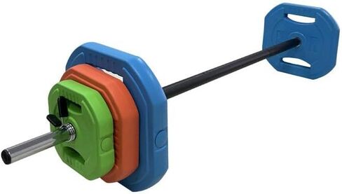 Barbell Weight Set for Lifting, Adjustable Barbell Set for Home Gym with 51 Inch Bar, Pu Coating Barbell Plates in Kuwait