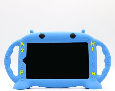 Kids Proof Case for Samsung 7 inch Tablet Galaxy Tab A/3/3 Lite/4/E Lite 7.0-CHINFAI [Cartoon Robot Series] Silicone Handle Stand Case Cover for Tablet SM-T280/T113/T230 (Blue) in Saudi Arabia