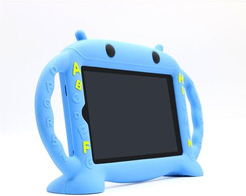 Kids Proof Case for Samsung 7 inch Tablet Galaxy Tab A/3/3 Lite/4/E Lite 7.0-CHINFAI [Cartoon Robot Series] Silicone Handle Stand Case Cover for Tablet SM-T280/T113/T230 (Blue) in Saudi Arabia