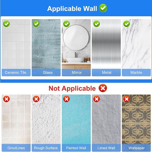 2pc Acrylic Wall Mount Organizer, Adhesive Shelf, Bathroom Shelves for Wall, Self Adhesive Organizer, Shower Caddies, No Drilling Hang Wall,with 3pack Tapes, for Bathroom, Kitchen, Living Room in Kuwait