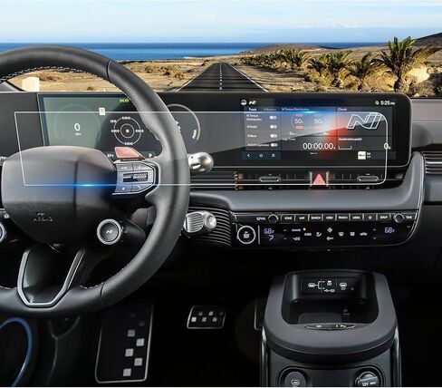 2025 Ioniq 5 شاشة واقي الشاشة لـ Hyundai Ioniq 5 (SE Standard Range/SE/SEL/LIMITER/XRT) شاشات عرض مزدوجة 12.3 بوصة ، 9H الزجاج المقسى 2025 Ioniq 5 N الملحقات المضادة للقرعة/HD 12.3 " in Saudi Arabia