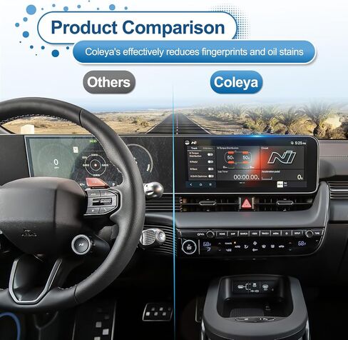 2025 Ioniq 5 شاشة واقي الشاشة لـ Hyundai Ioniq 5 (SE Standard Range/SE/SEL/LIMITER/XRT) شاشات عرض مزدوجة 12.3 بوصة ، 9H الزجاج المقسى 2025 Ioniq 5 N الملحقات المضادة للقرعة/HD 12.3 " in Saudi Arabia