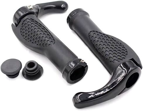 Bicycle Handlebar Grip Ergonomic Anti Skid Lock on Handle Cover Aluminum Alloy Rubber Grips MTB Bike Accessories in Kuwait